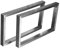 CHYRKA Kufengestell Tischgestell Edelstahl 201 Rahmentisch Tischkufe Tischuntergestell MT (300mm x600 mm - 1 Paar)