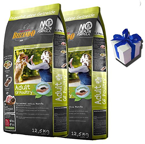2 x 12,5 kg Belcando Adult GF Poultry getreidefreies Hundefutter + Geschenk