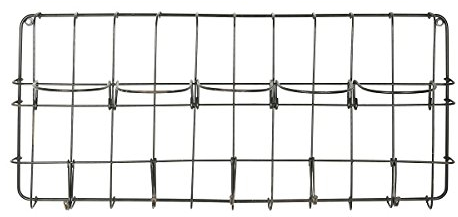 IB Laursen Wand-Hängeregal Organizer mit 5 Haken und für 5 Töpfe (Schwarz, Metall, Gartenregal, Wandorganizer, Regal, 33,5 cm x 76 cm x 18 cm, Gartenmöbel aufbewahren)