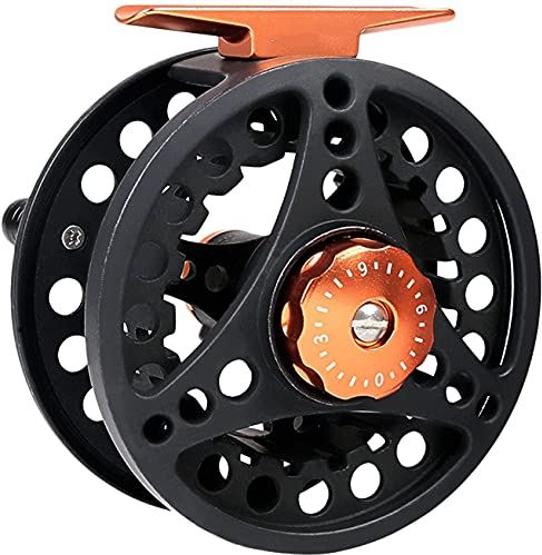 MAXIMUMCATCH ECO Serie Fliegenrolle großer Spulenkern mit Druckguss-Aluminum-Körper Fliegenfischen Rolle in 3/4wt 5/6wt 7/15wt, Silver/Schwarze/Regenbogen, mit Schnüre Combo