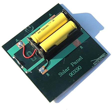 Andifany 1W 4V Chargeur de Pile Solaire de Batterie AA avec Base pour Charge directe de 2 x Batteries AA