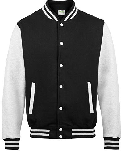 AWDis Unisex Varsity Jacket - Black - Small