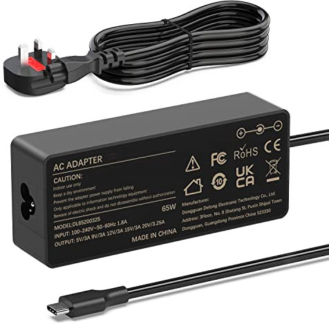 65W Lenovo Thinkpad Laptop Charger USB C for Lenovo ThinkPad T14 T15 T480 T480s T490 T490s T580 T590 X13 X280 X380 X390 E15 E480 E490 Yoga Chromebook C330 S330 100e 300e 500e Type C Power Adapter