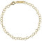 Amberta Allure Damen Herz Armband aus 9K Gold: 19cm Verstellbares Gelbgold
