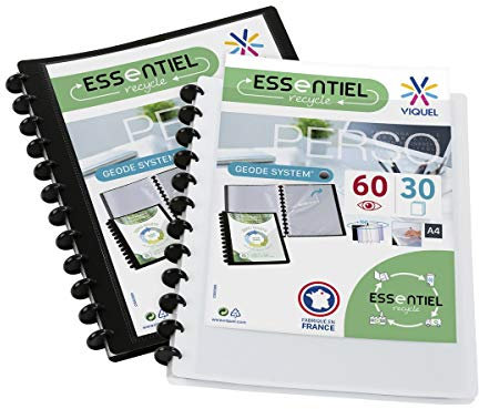 Viquel - Lot de 2 Porte-Vues Personnalisables 60 Vues avec Pochettes Amovibles Format A4 GEODE