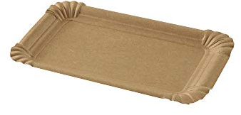 GREENBOX Take Away braune Pappteller 10 x 16 cm I Pappteller aus Duplex-Karton I Einwegteller fettbeständig I recycelbar und biologisch abbaubar I 250 Stück