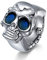 Silverora Skull Totenkopf Fingeruhr Herren Damen Punk Flip-Open Quarz Analog Ringuhren Verstellbar Herrenuhr Damenuhr