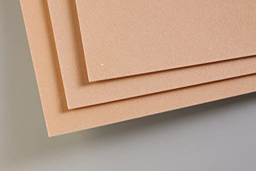 Clairefontaine 696012C - Packung mit 5 Zeichenbögen Pastelmat, ideal für Trockentechniken und Pastell, DIN A3, 360g, Siena, 1 Pack