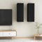 ZQQLVOO TV-Schränke 2 STK,TV-Schränke,TV-Bänke,TV-Lowboard, TV-Wandschränke,Fernsehschrank,Fernsehtisch,Bücherregal,Vitrine,Schwarz 30,5x30x90 cm Spanplatte