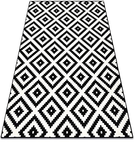 rugsx Teppich BCF Morad Ruta Diamanten, Geometrisch, Teppich für Wohnzimmer, Zimmer, Schlafzimmer - schwarz/Creme 300x400 cm
