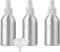 PQPAUTY 3 Pcs 100ml Empty Silver Aluminium Fine Mist Spray Bottle with White Spray Nozzles Refillable Travel Alu Bottles for Body Sprays, Room Fragrances, Perfumes, Hair, Garden, Funnel