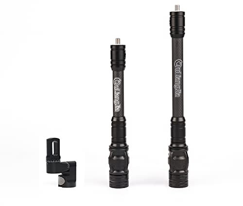 Perogen Bogenschießen Carbon-Bogen-Stabilisator-Set für Compoundbogenjagd, Stabilisator-Set mit 2,4 m und 3,4 m Stabilisatoren und V-Stangenhalterung, Bogenstabilisator und Verbundbogen-Zubehör