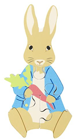 Peter Rabbit Toys Mini Wooden Puzzles - My First Puzzles, Jigsaw Puzzle Games - Educational Toys For 1 Year Old + Toddler, Montessori Toys - Official Licensed Peter Rabbit Gifts by Orange Tree Toys