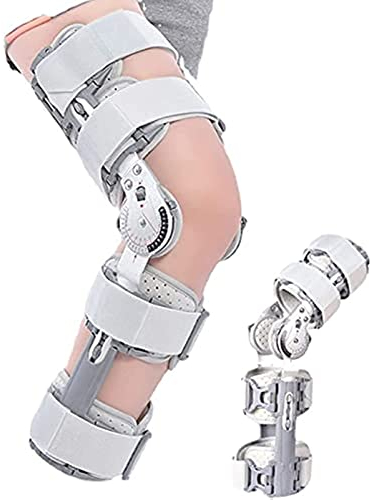 Aufklappbare Kniebandage, ROM-verstellbare Post-OP-Kniebandage, Knieorthese Mit Schultergurt, Hilft Bei Stabilisiertem Knie Bei Arthritis/ACL/Meniskusriss/Sportverletzungen/Laufen