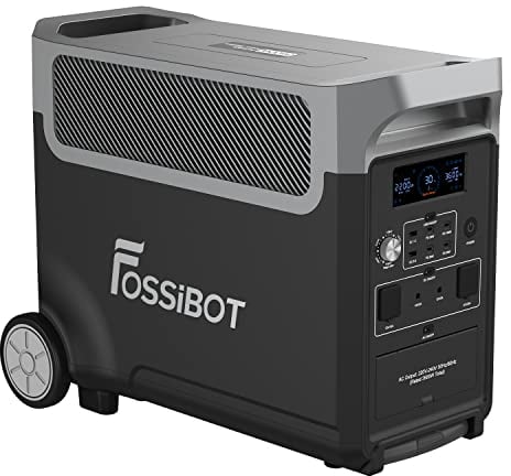 FOSSiBOT F3600 Pro Générateur Solaire Portable, 3840Wh LiFePO4 avec 3 sorties CA 230 V CA 3600W (crête 7200 W), Station Électrique Portable, stockage rapide de courant pour voyage, camping