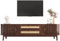 HAINEW Landhausstil TV Schrank TV Lowboard mit Türen und Rattan Schubladen, TV-Ständer mit Rattanseiten, Fernsehschrank für Wohnzimmer Esszimmer (Holzfarbe und hellgelb)