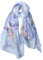 STORY OF SHANGHAI Seidenschal Damen 100% Seide, 30+ Farben XXL Blumen Seidentuch, Stola für Abendkleid Hochzeit, Seide Schal Halstuch, 175 * 110cm,Blau,Neu Floating Cloud 04