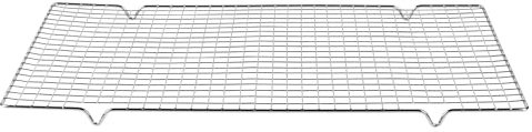 Salter BW12568EU7 Estante de enfriamiento para hornear - bandeja de alambre metálico de 41 cm para pasteles, estante de acero al carbono grande, diseño elevado, rectangular para muffins/galletas