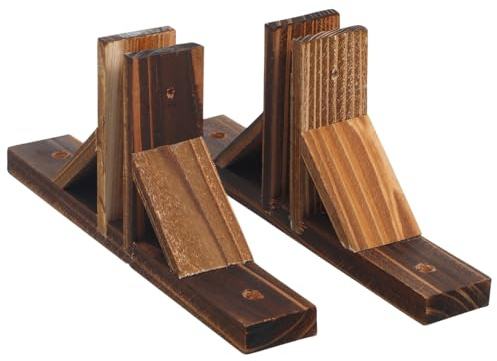 MILISTEN Lot de 2 supports de séparation de pièce - Pieds de séparation de pièce - Pieds de support pour clôture de jardin - Support en bois - Base de treillis de jardin - Support de base pour