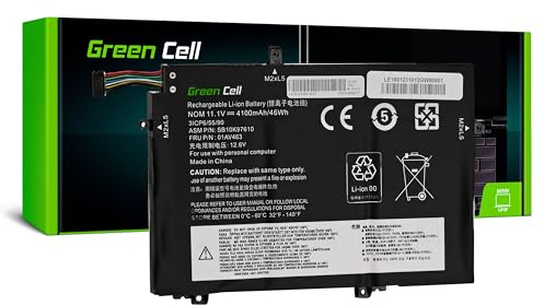 Green Cell L17C3P52 L17L3P52 L17M3P53 L17M3P54 Akku für Lenovo ThinkPad L480 L490 L580 L590 L14 L15 Gen 1 Gen 2 Laptop (4100mAh 11.1V Schwarz)