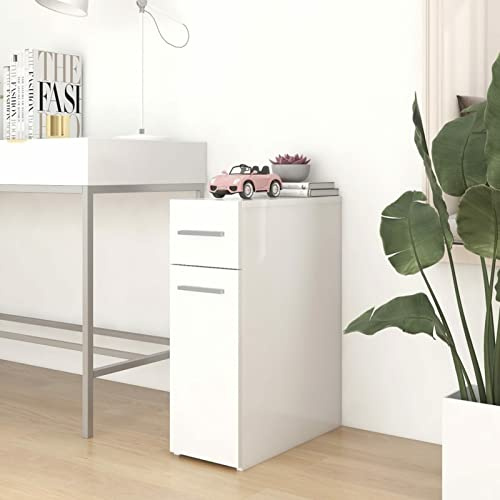 Homgoday Apothekerschrank Aufbewahrungsschrank Ausziehschrank Mehrzweckschrank Schrank Apothekerschrank Allzweckschrank Holzschrank Moderner Weiß 20x45,5x60 cm Holzwerkstoff