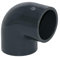 HAF® 1x PVC Fittings Winkel 90° mit 2X 63mm Klebemuffe - Winkelverbinder aus grauem PVC-U für Rohranschlüsse, Poolverrohrungen und vieles mehr... Qualität: Made in Europe. Menge: 1 Stück