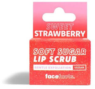 Face Facts Candied Sweet Strawberry Lip Scrub| Soften + Smooth Dry Lips| 10g