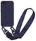 GoodcAcy Silicone Soft Matte Case Compatible with iPhone 7 Plus/8 Plus, TPU Shell, Adjustable Neck Cord Strap, Shockproof, Lanyard Case - Blue