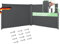 DELUKE® Doppel Seitenmarkise ausziehbar 160x600cm Blickdicht - Sichtschutz Windschutz | Seitenmarkise doppelt Markise Wandmarkise ausziehbar für Garten Balkon Terrasse Sonnenschutz | Grau
