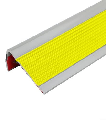 FACAIIO Anti Slip Rubber Stair Nosing,Highly Stair Anti Slip Nosing,Carpet Gripper Strips,For Wood And Tile(yellow)