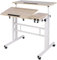 AuraCraft Computertisch Laptoptisch Mit Rollen,Höhenverstellbarer 67-115CM,PC Tisch,Laptopständer,Mobiler Beistelltisch Pflegetisch,Für Zuhause und Büro,80x60CM (Ahorn)