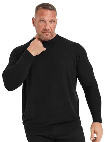 BadRhino Big & Tall Crew Neck Knitted Jumper - Men's - Plus Size Curve