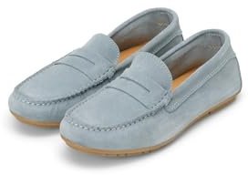 Marc OߴPolo Damen Mokassins aus Leder elegant, Blau (Light Blue), 37