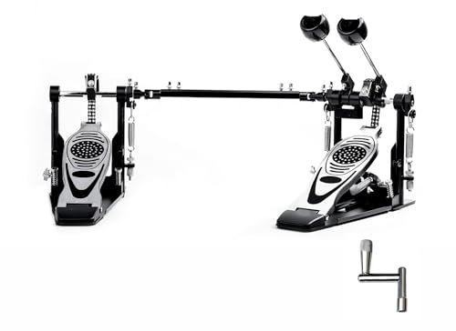 Vaisoeny Fußmaschinen,Double Bass Kick Drum Pedal mit Doppelkette,Doppel Pedal(V-VZ14)