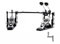 Vaisoeny Fußmaschinen，Double Bass Kick Drum Pedal mit Doppelkette，Doppel Pedal(V-VZ14)