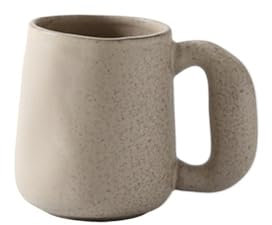 SHUIXIAYUE Tazza da caffè in gres porcellanato stile giapponese, 300 ml, con manico grande a forma di orecchio, tazza per acqua e latte (rosso)