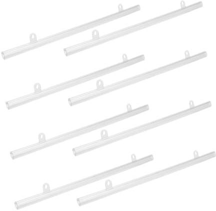 Veemoon 8pcs Scroll Frame Hangers Non-Removable PVC Hanging Rails Poster Space-Saving Design