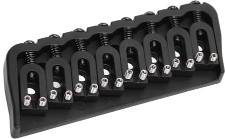 Vibrivio 8 Saiten Sattelbrücke, String Thru Body Hardtail Bridge Ersatz für E-Gitarre, 10,8 mm Abstand, Metallkonstruktion, kompatibel mit 8 Saiten Gitarren