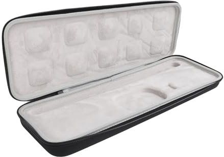 VBESTLIFE Hard Travel Case Replacement for MX Keys S, MX Keys Advanced Wireless Keyboard, Soft Gray Lining, Black