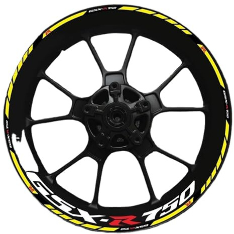 Motorrad-Aufkleber Mit Dickem Rand Reflektierender Streifen Für Radnaben Passend Für Suzuki GSX-R750(007)