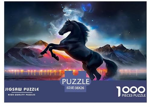 Pferd Puzzle 1000 Teile Schwer Puzzle Spielzeug Lernspiel Impossible Herausforderung Spielzeug Für Erwachsene Und Kinder Ab 12 Jahren 38x26cm/1000pcs