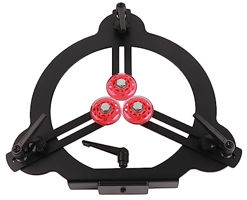 Professionelle Drechselbank-Lünette, robust, verstellbar, Metall-Drehwerkzeug für Holzbearbeitung, Drechseln von Baseballschlägern, Tischbeinen, Stahlkonstruktion, 400 x 400 mm