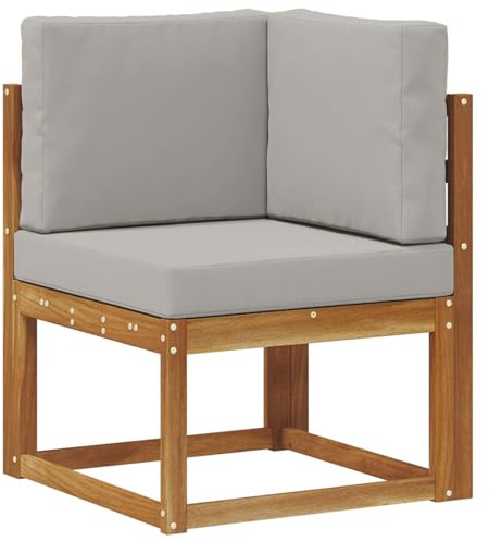 vidaXL Outdoor Ecksofa Massivholz Akazie, Balkonmöbel, modernes Akazienholz, langlebiges wetterbeständiges Design, vielseitig für den Außenbereich