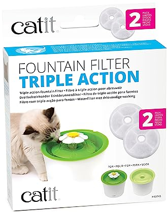 Catit Pack de 2 Filtres à Triple Action pour abreuvoir pour chat