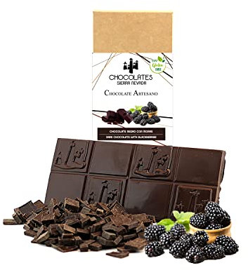 Chocolate negro artesano con moras