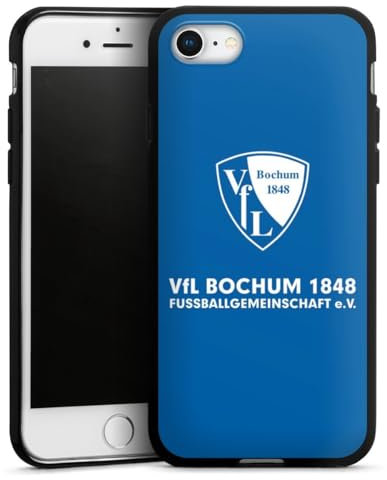 Silikon Hülle kompatibel mit Apple iPhone 8 Case schwarz Handyhülle VFL Bochum Offizielles Lizenzprodukt Bundesliga