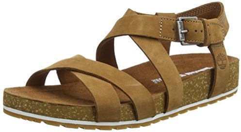 Timberland Malibu Waves, Sandales Bride Cheville Femme, Marron (Saddle Qrf), 41 EU