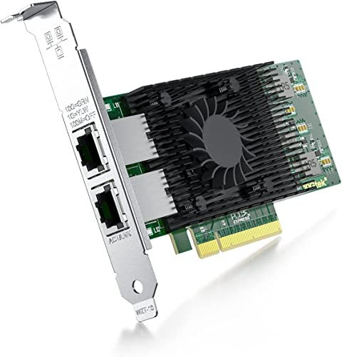 ipolex Scheda di rete da 10 Gb, 2 porte RJ45, scheda di rete 10GbE rispetto a Intel X540-T2, supporto Windows Server/Windows/Linux/VMware (non supporto MAC)