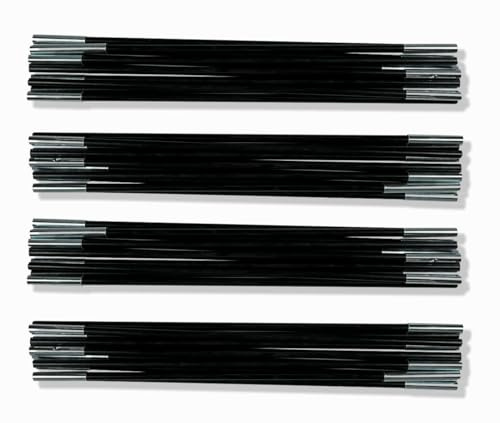 Kampa Hayling 4 Tent, Complete Set of Fibreglass Tent Poles, Tent Poles Replacement, Tent Accessories