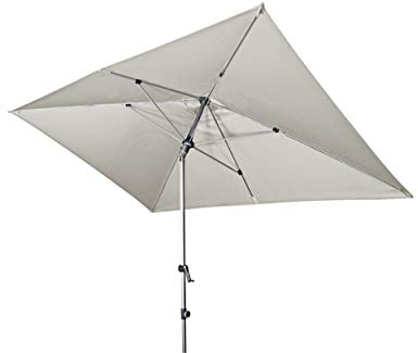 Doppler EXPERT Auto Tilt – Rechteckiger Sonnenschirm für Balkon oder Terrasse – Knickbar – ca. 300x200 cm – Hellgrau